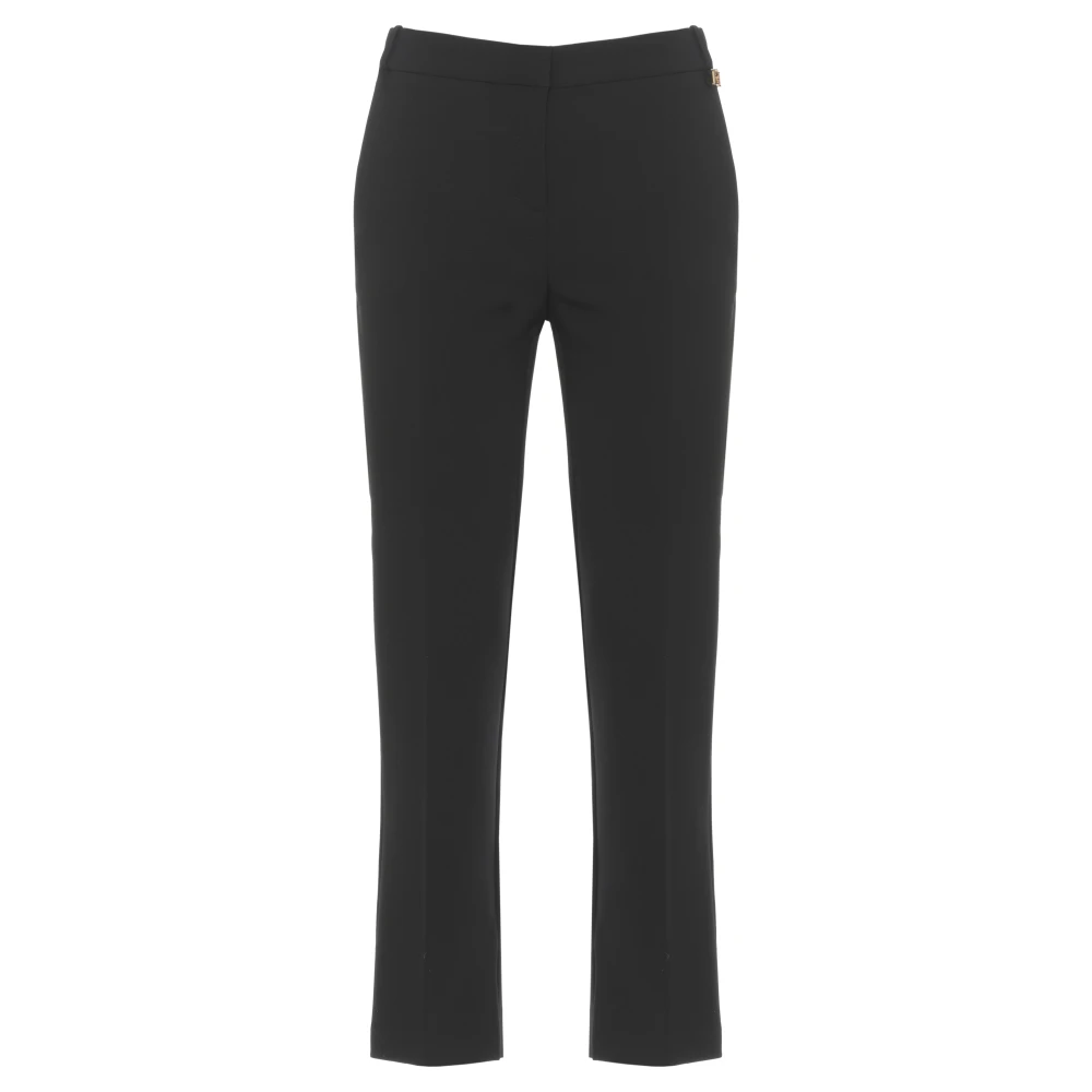 Elisabetta Franchi Black Cropped Trousers, Female, Xl, Cropped Trousers