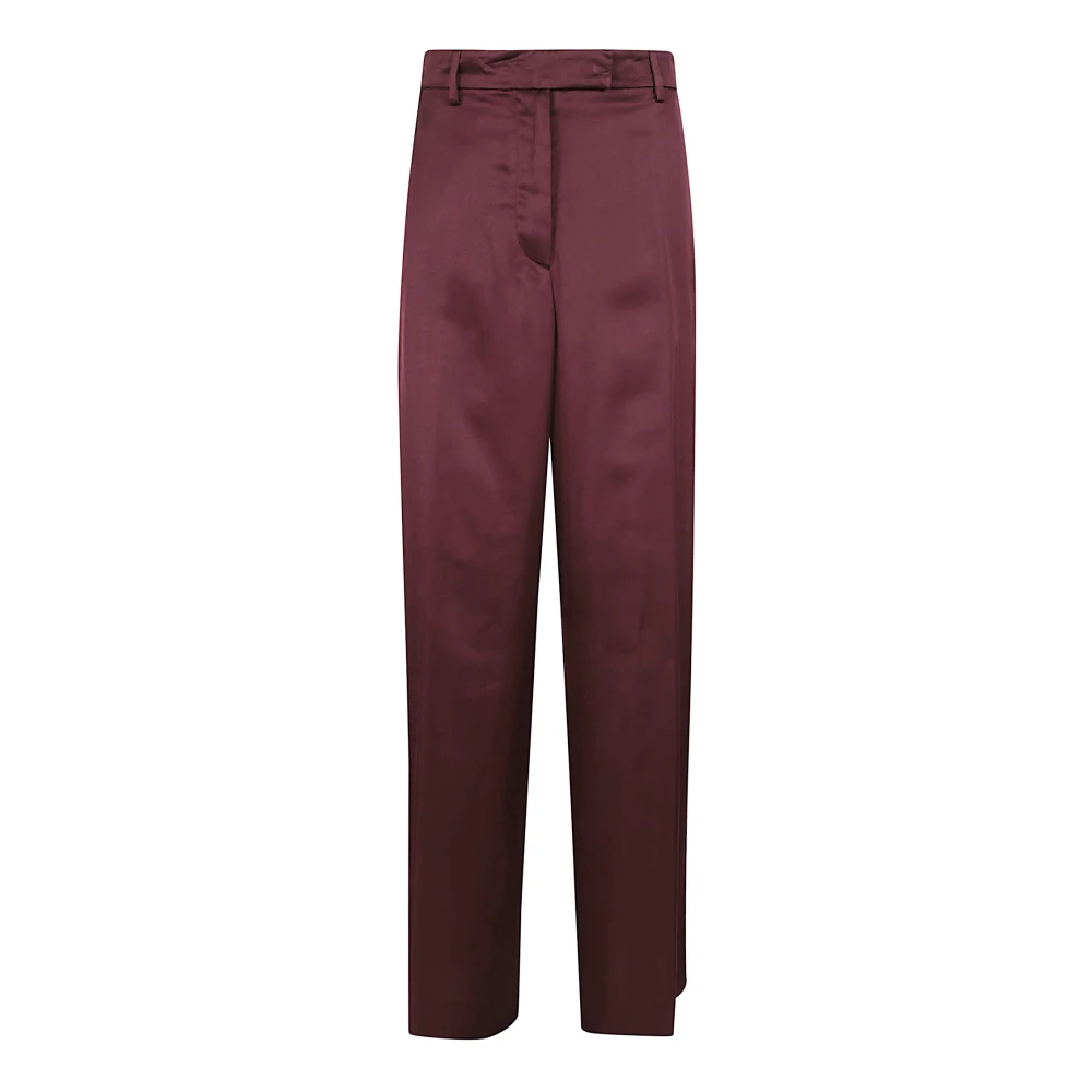 Dries Van Noten Women's Purple Wide Trousers, Xs, Penn Trousers