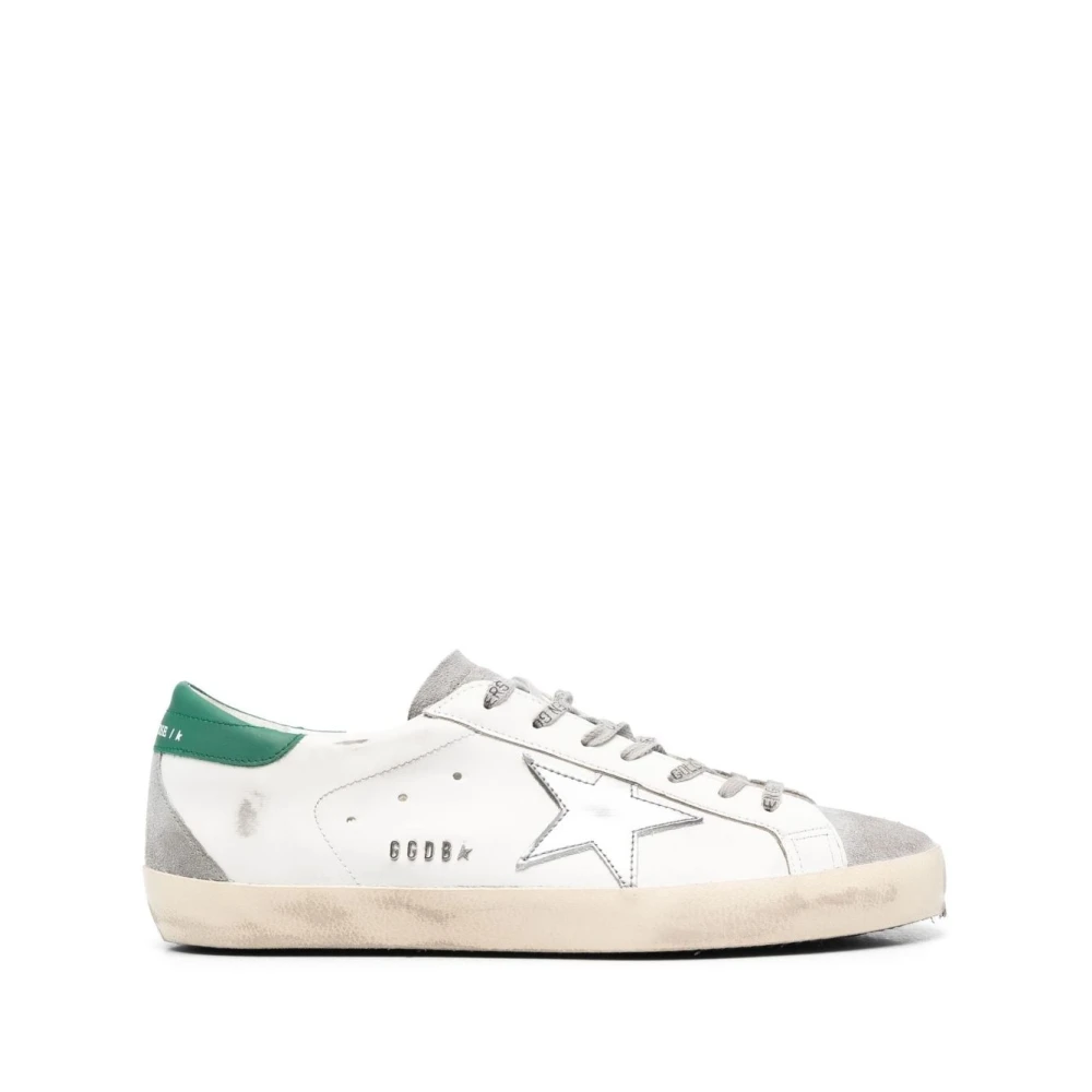 Golden Goose Super-Star Sneakers - Läder, Logo, Stjärna Patch White, Herr