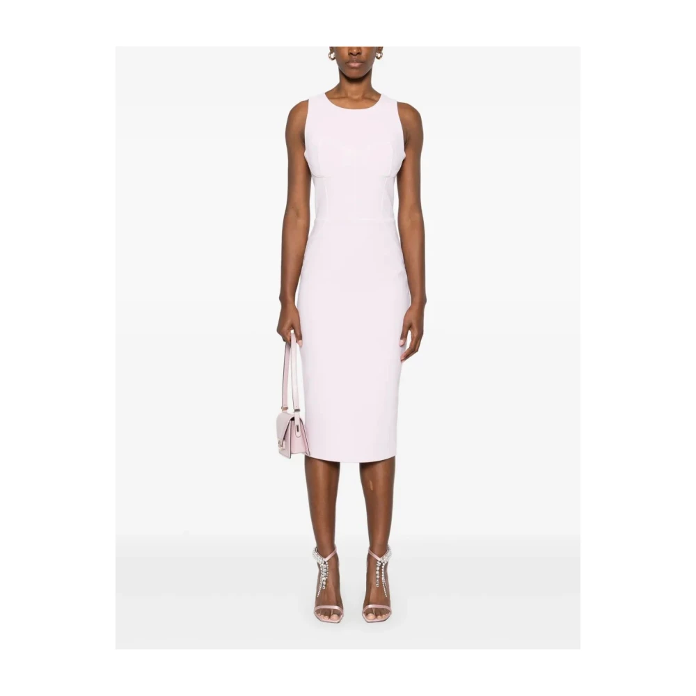 Elisabetta Franchi Elegante Zwarte Avondjurk Pink Dames