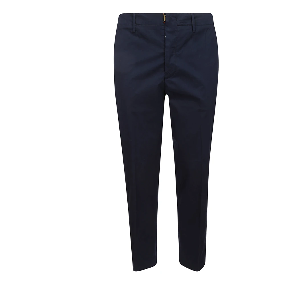 Hindustrie Blauwe Chino Broek met Riemlussen Blue Heren