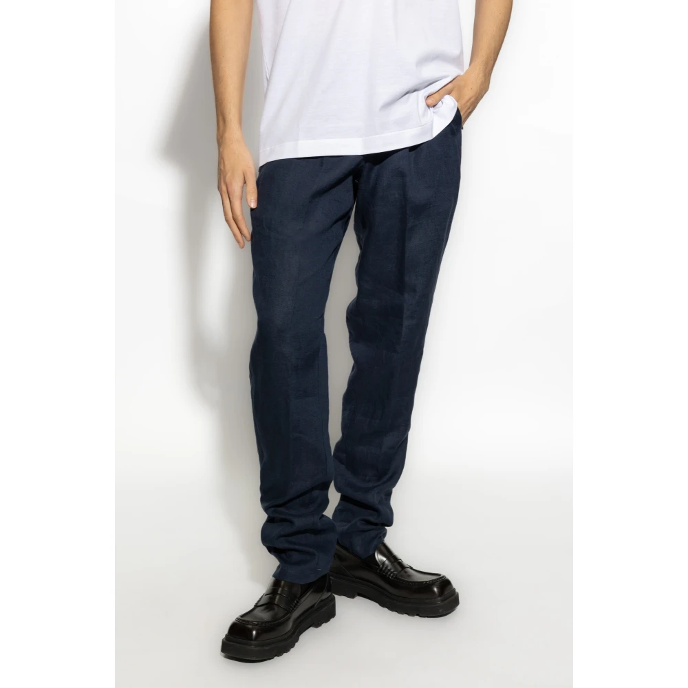 Dolce & Gabbana Linnen broek Blue Heren