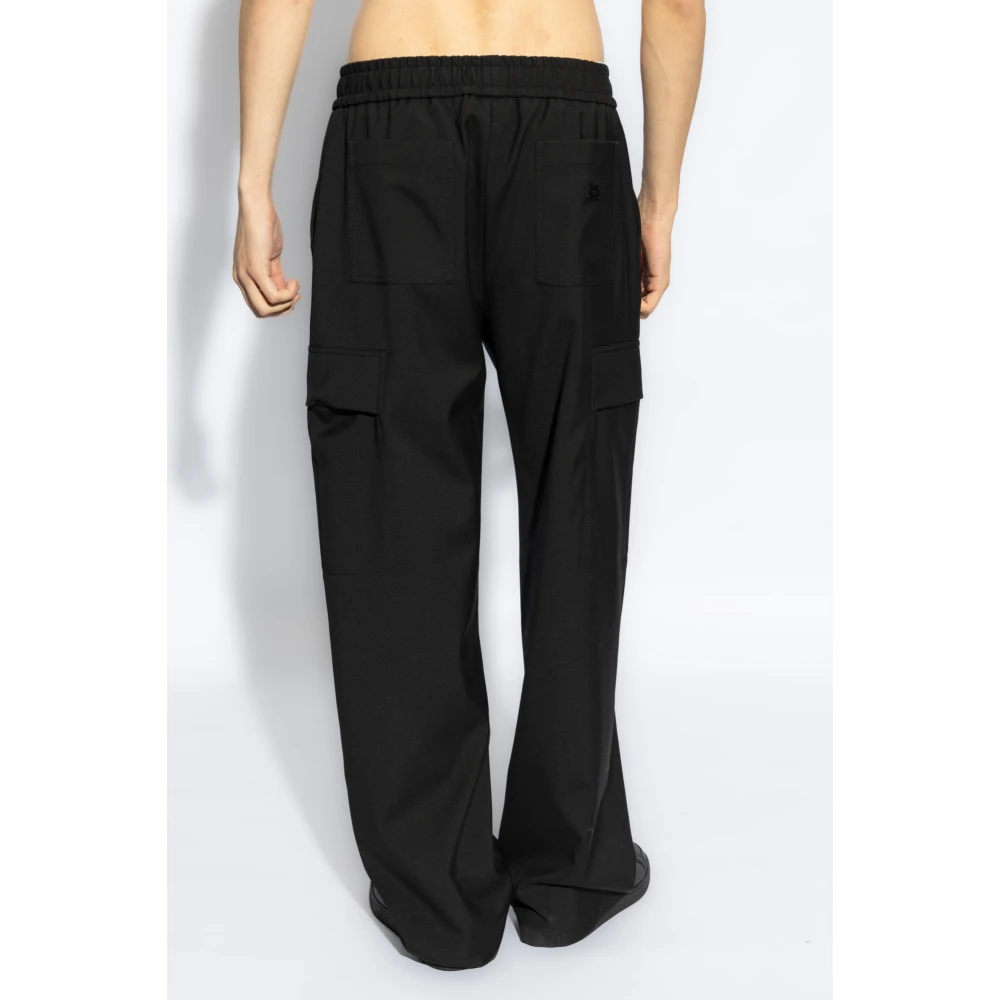 Dolce & Gabbana Wollen cargobroek Black Heren