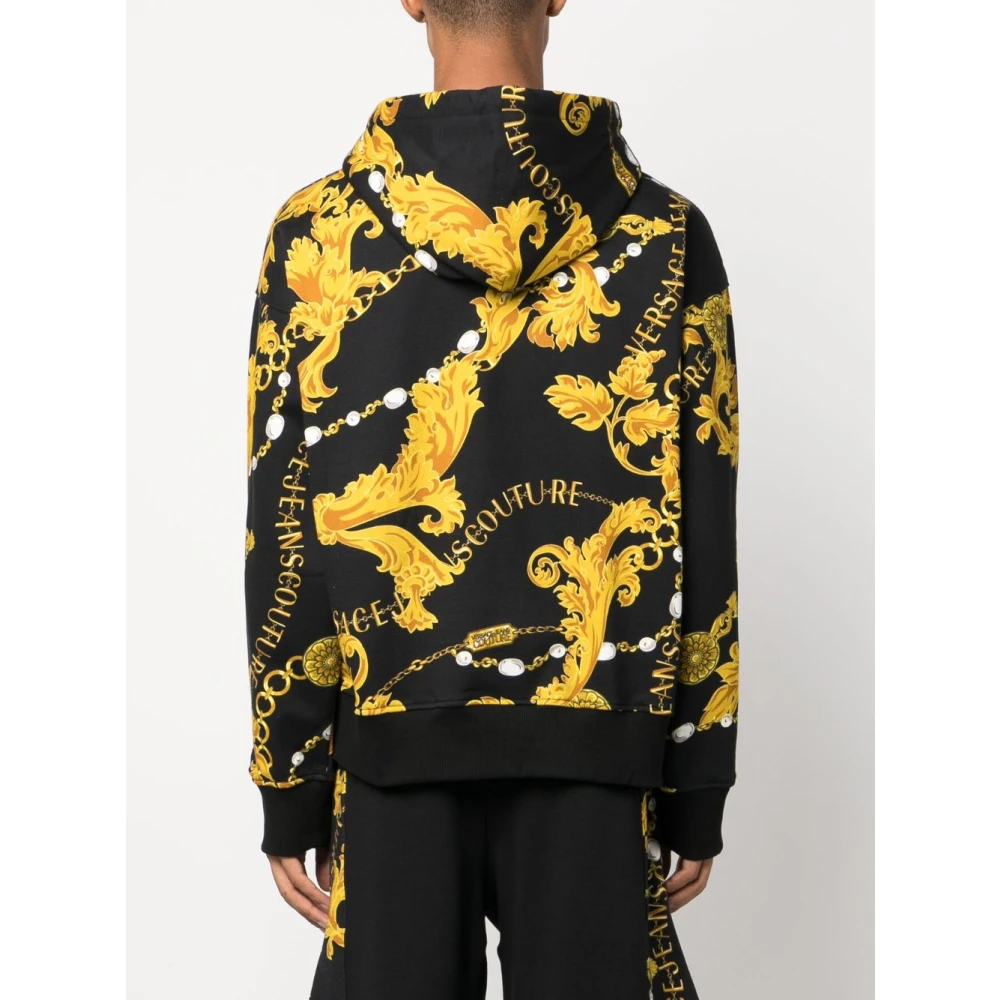 Versace Jeans Couture Zwarte Aw23 Heren Hoodie Black Heren