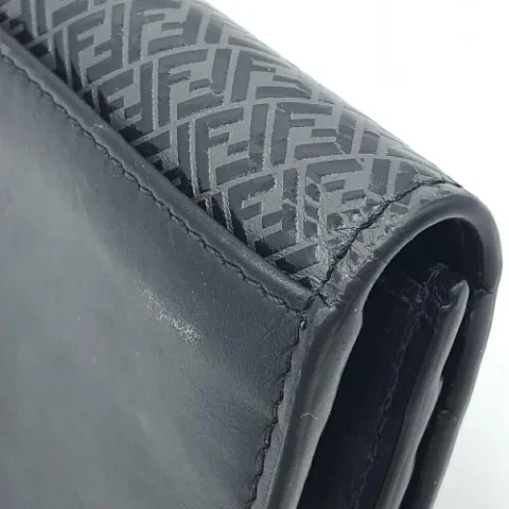 Fendi Vintage Pre-owned Leather wallets Black Dames
