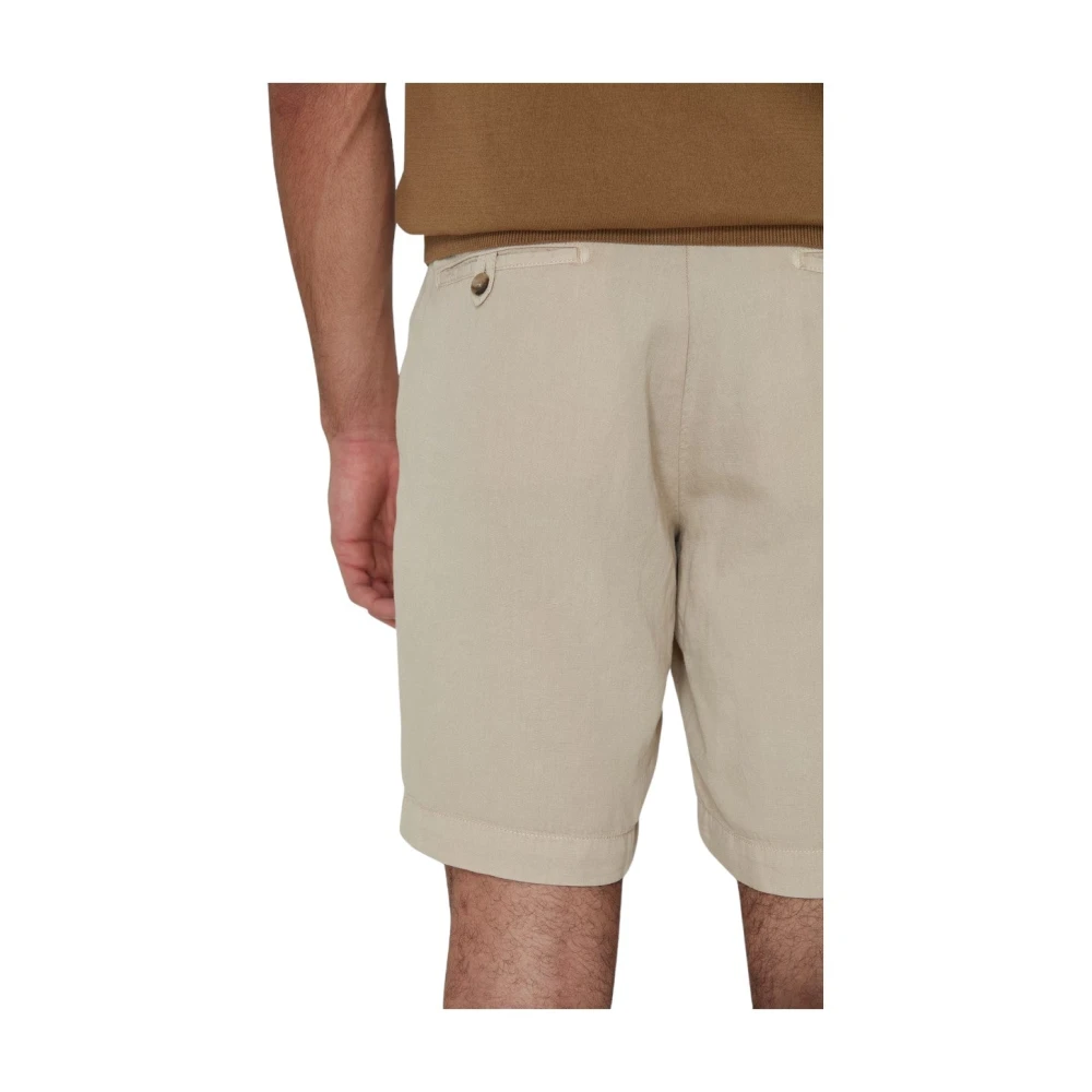 Oscar Jacobson Beige Linnen Zomer Shorts Beige Heren