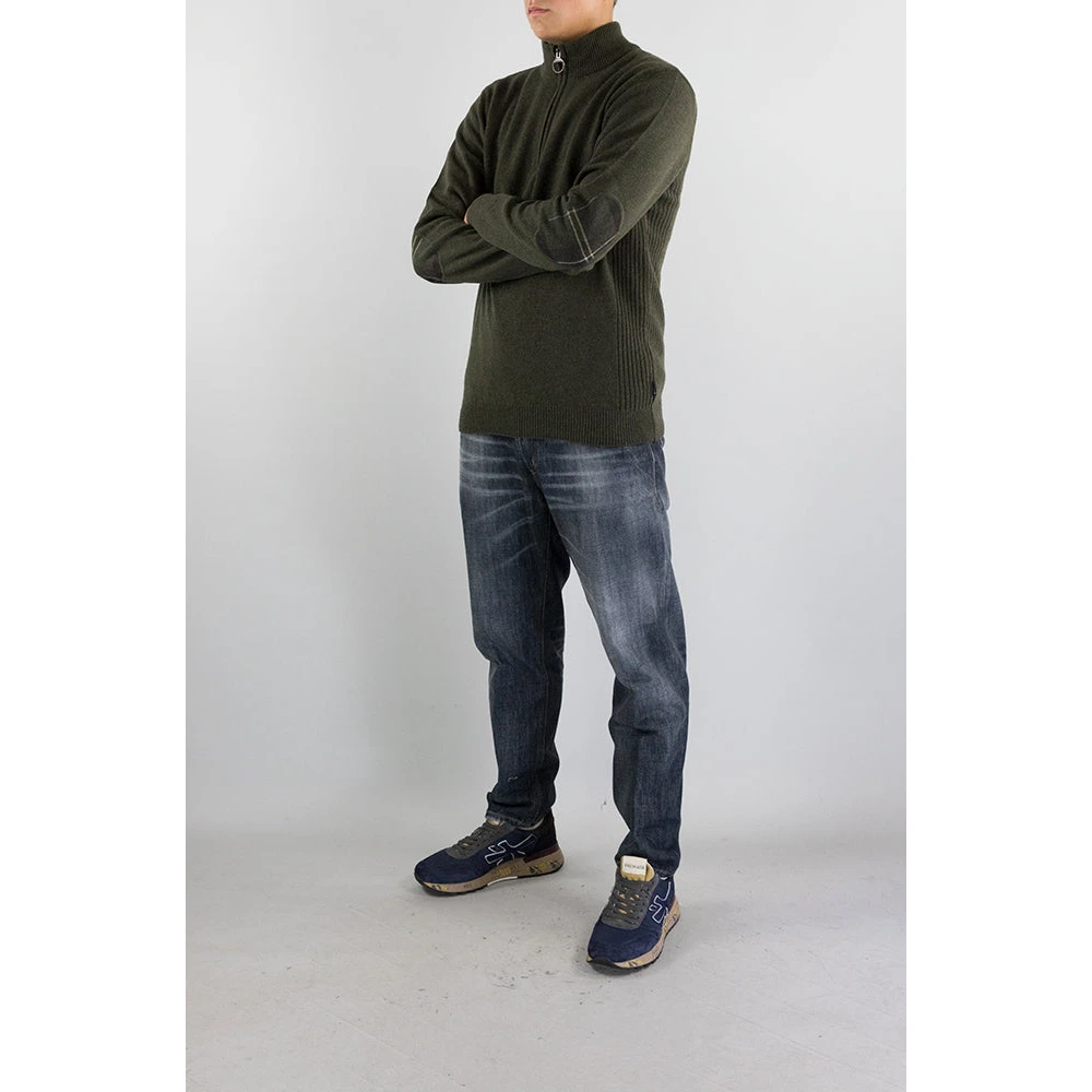 Barbour Half Zip Sweater Holden Green Heren