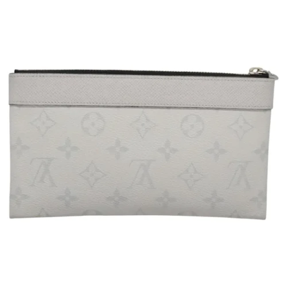 Louis Vuitton Vintage Pre-owned Leather clutches Gray Dames