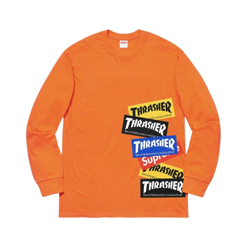 Supreme Limited Edition Multi Logo Longsleeve Orange Heren