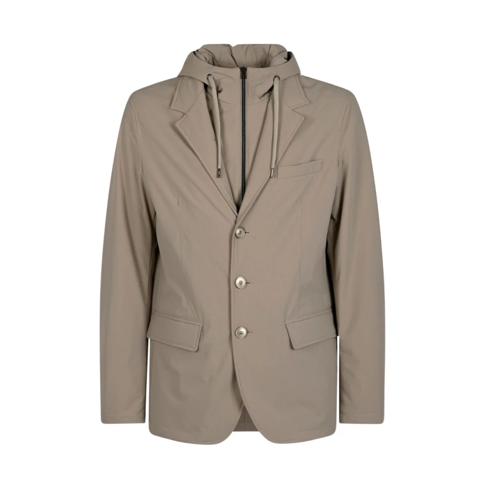 Herno Resort Blazer - Male - Light Jackets - Beige - Xl - Jackets