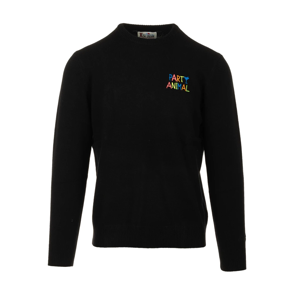MC2 Saint Barth Zwarte Trui Heron Stijl Black Heren