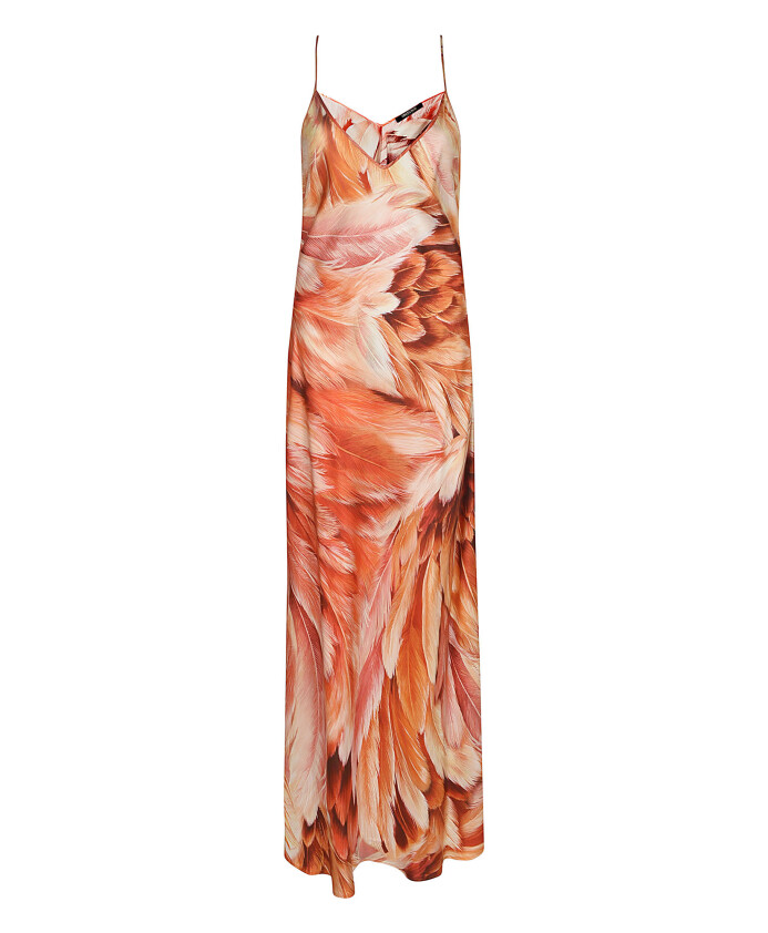 robe-longue-maxi-en-soie-plumage
