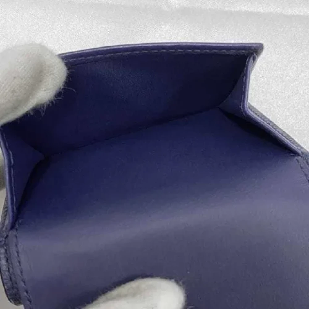 Loewe Pre-owned Leather wallets Blue Dames