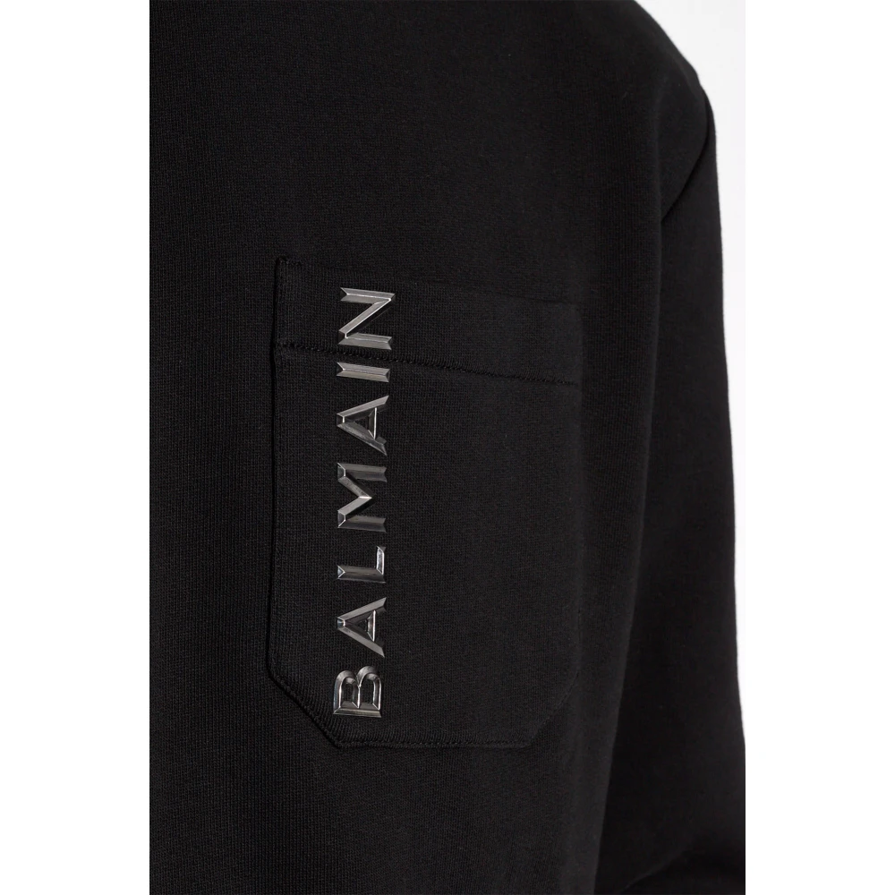 Balmain Katoenen sweatshirt Black Heren