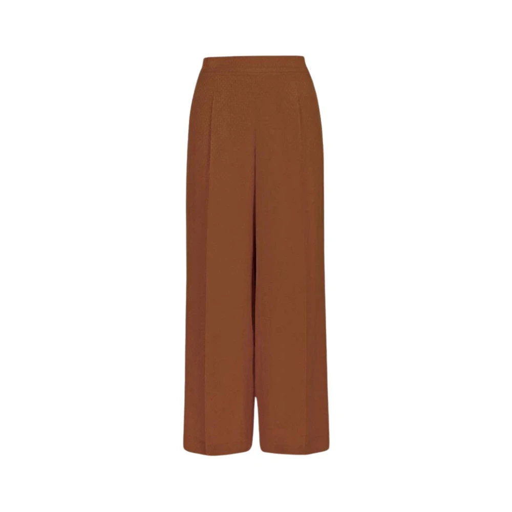 Carolina Herrera Zijden Jacquard Rechte Pijp Broek Bruin Brown Dames