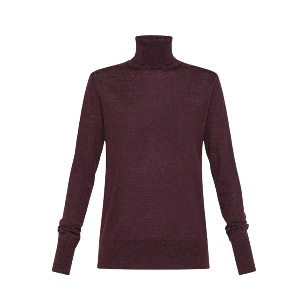 Forte Superfijne Merino Dolcevita Sweater Red Dames