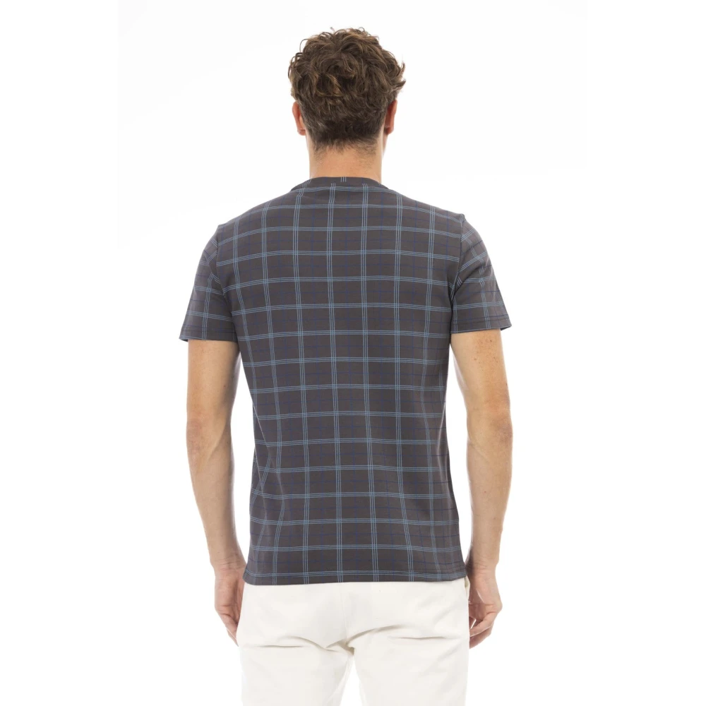 Baldinini Casual Ronde Hals T-shirt met Voorprint Gray Heren