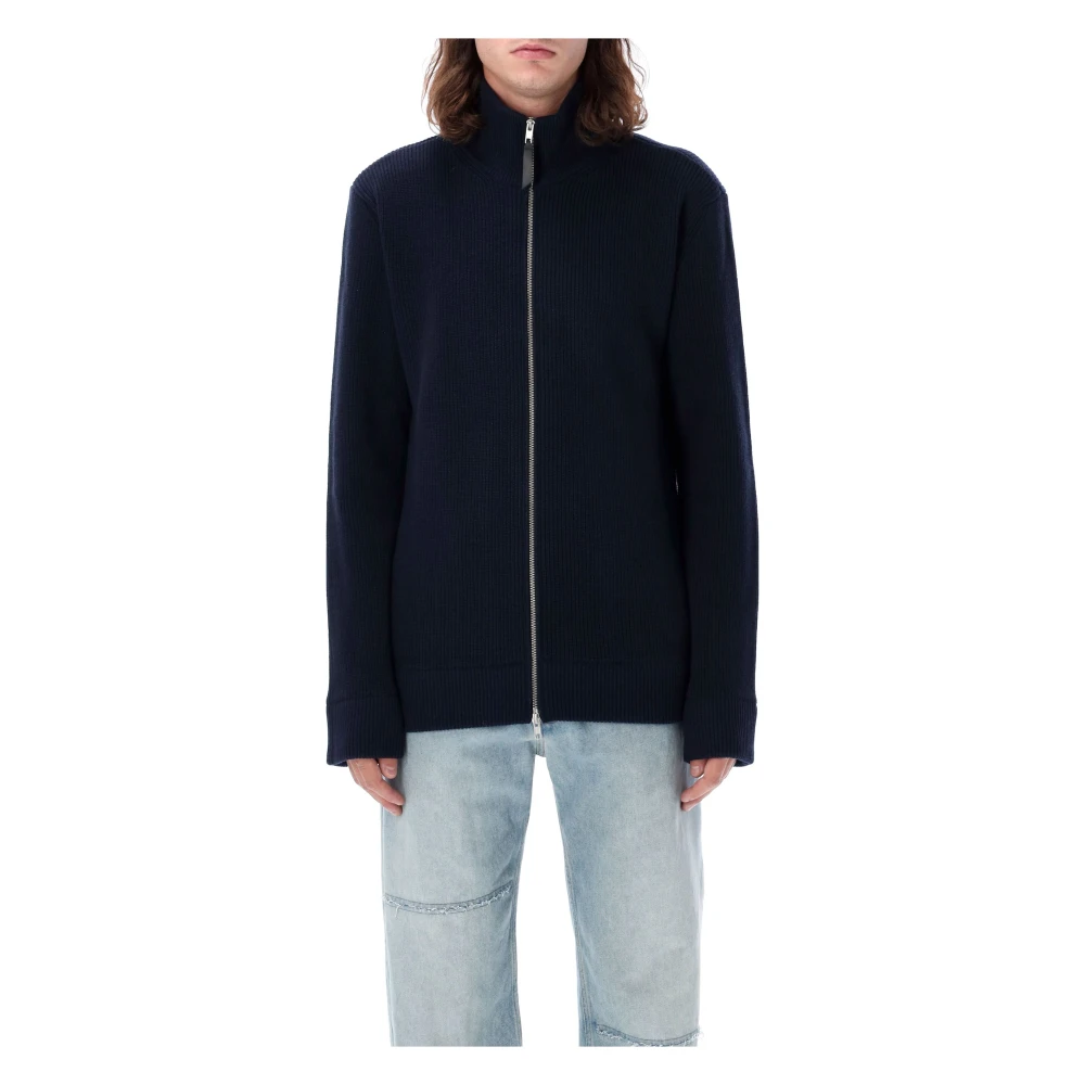 Maison Margiela Navy Gebreide Kleding Camionaire Ritsvest Blue Heren