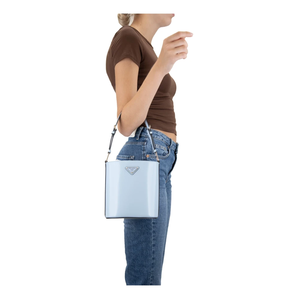 Prada Handtas van geborsteld kalfsleer Blue Dames