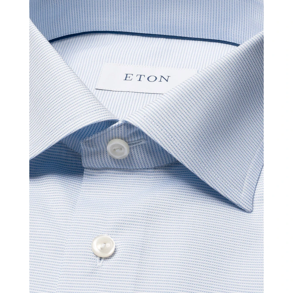 Eton Lange mouw overhemd Blue Heren