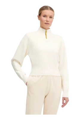 Sweatshirt med halv dragkedja och logotyp