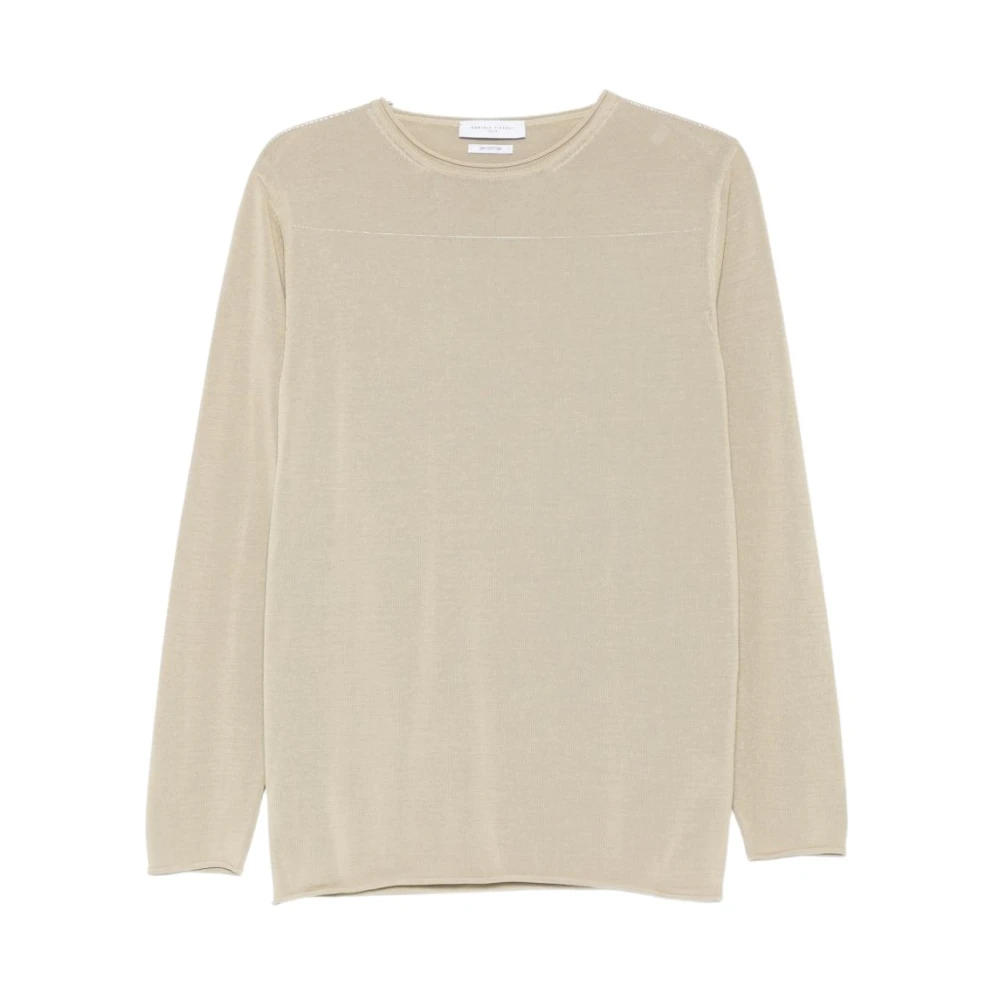 Daniele Fiesoli Men's Beige Crew Neck Jumper - Round-Neck Knitwear - S - Knitwear