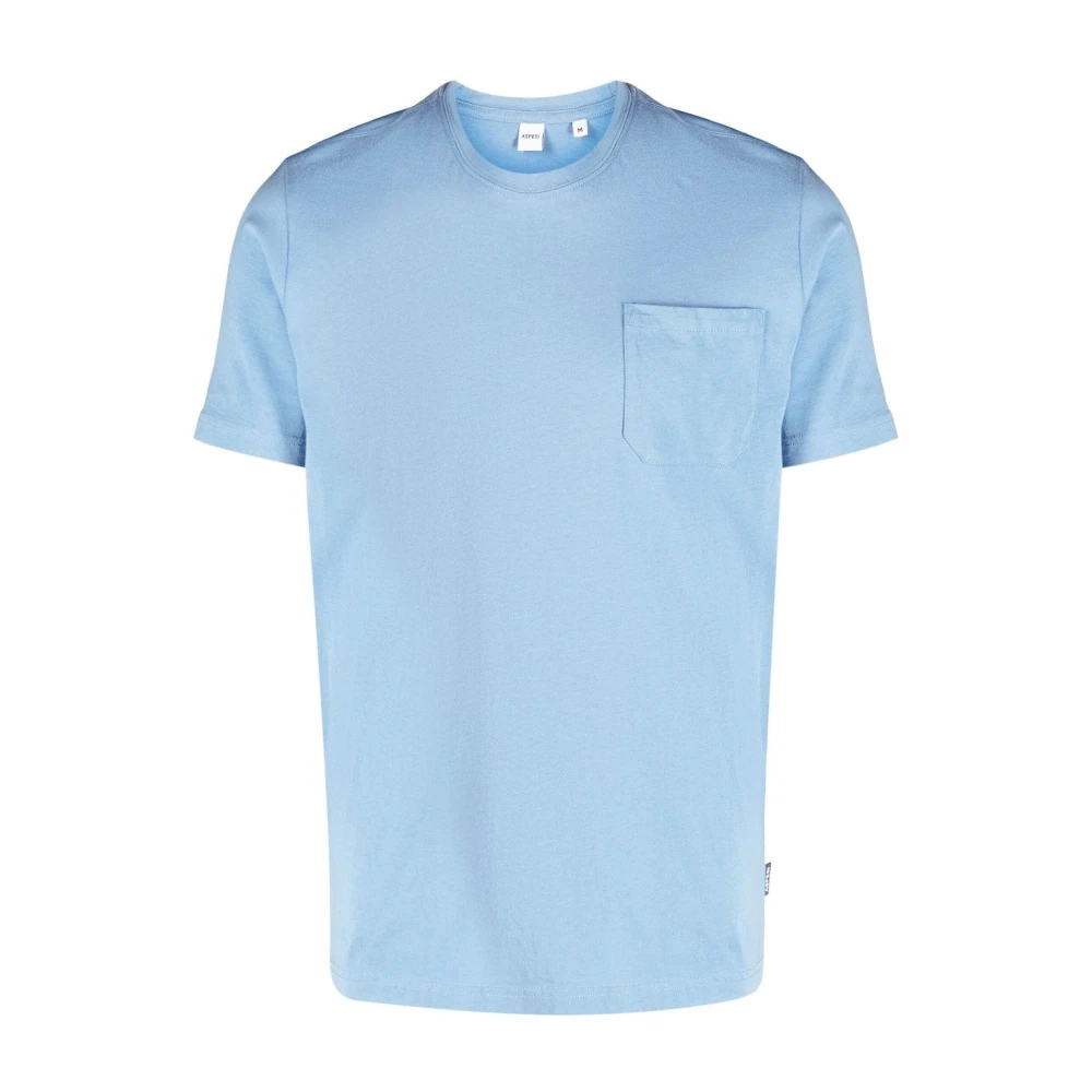 Aspesi Jersey T-shirt met ronde hals Blue Heren
