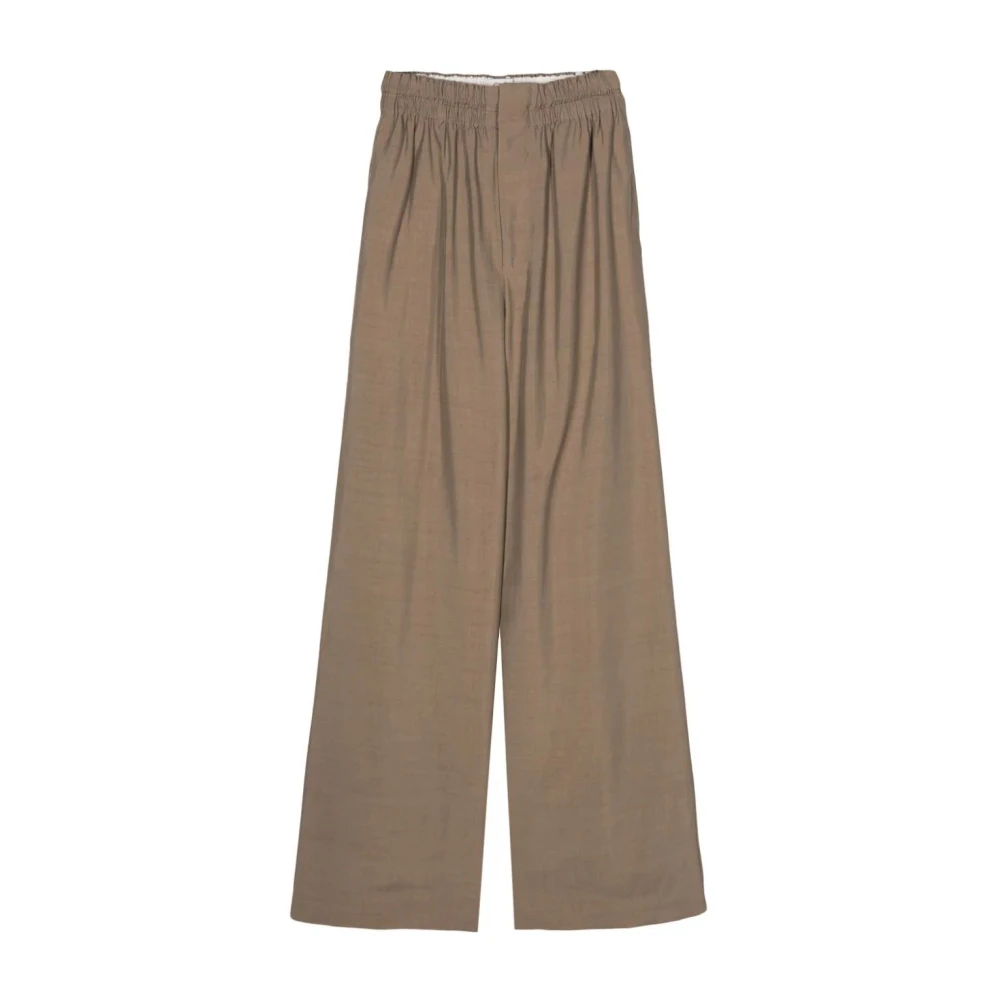 Quira Wide Trousers Brown Dames
