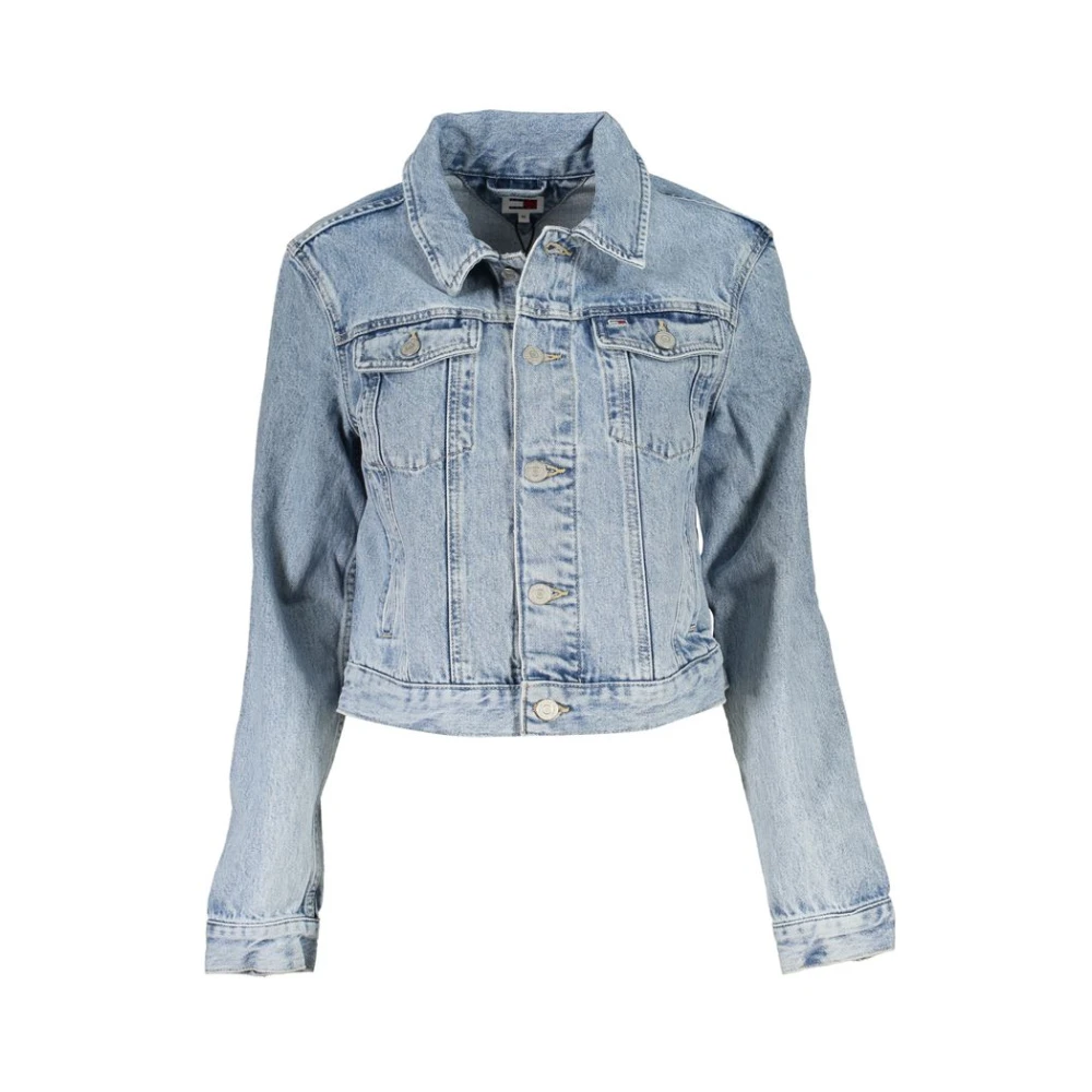 Tommy Hilfiger Blauwe Katoenen Jas & Mantel Blue Dames