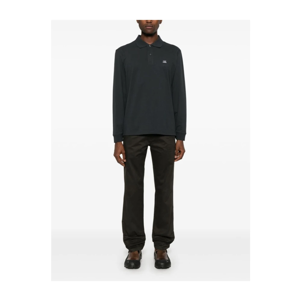 C.P. Company Geborduurd Logo Polo Shirt Gray Heren