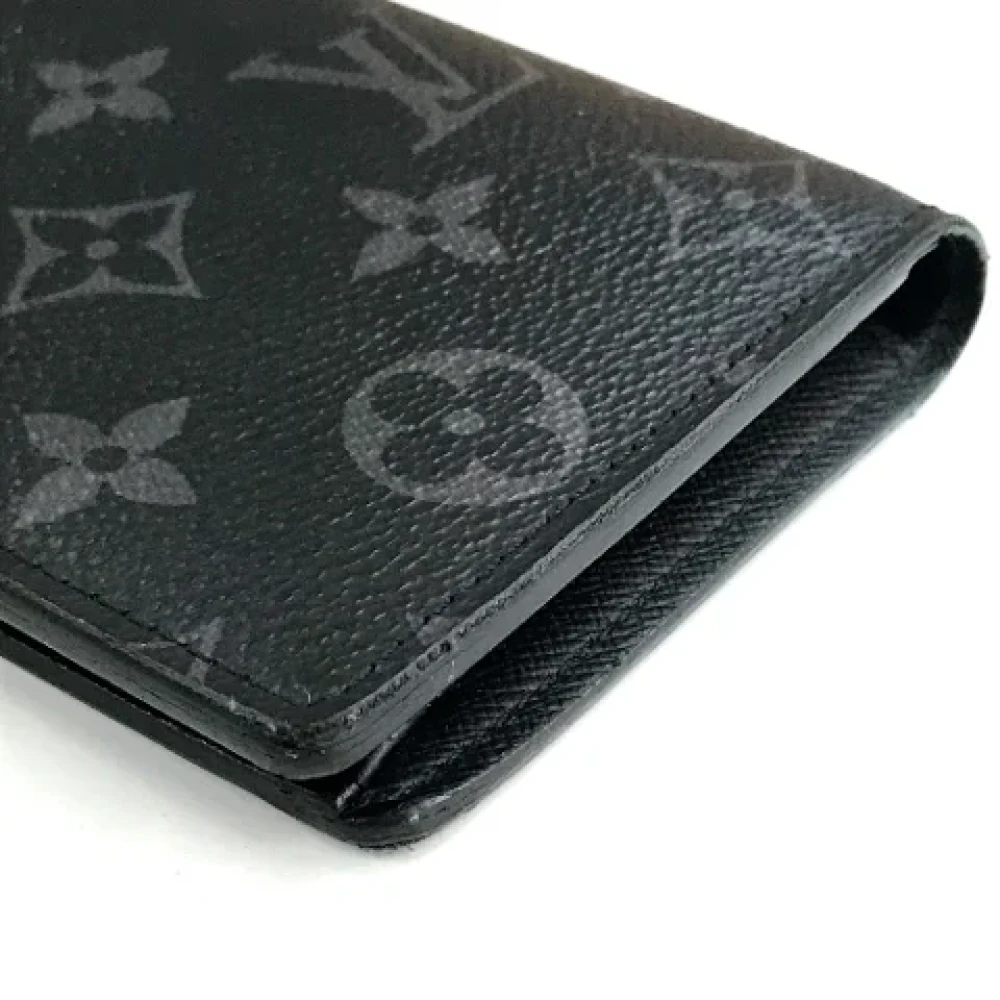 Louis Vuitton Vintage Pre-owned Cotton wallets Black Dames