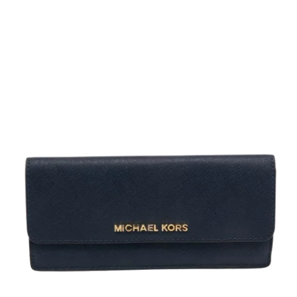 Michael Kors Pre-owned Leather wallets Blue Dames