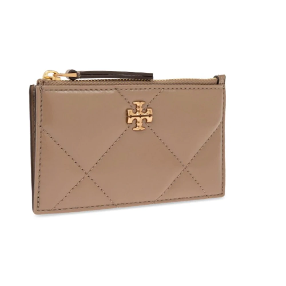 TORY BURCH Diamantgestikte leren crossbodytas Beige Dames