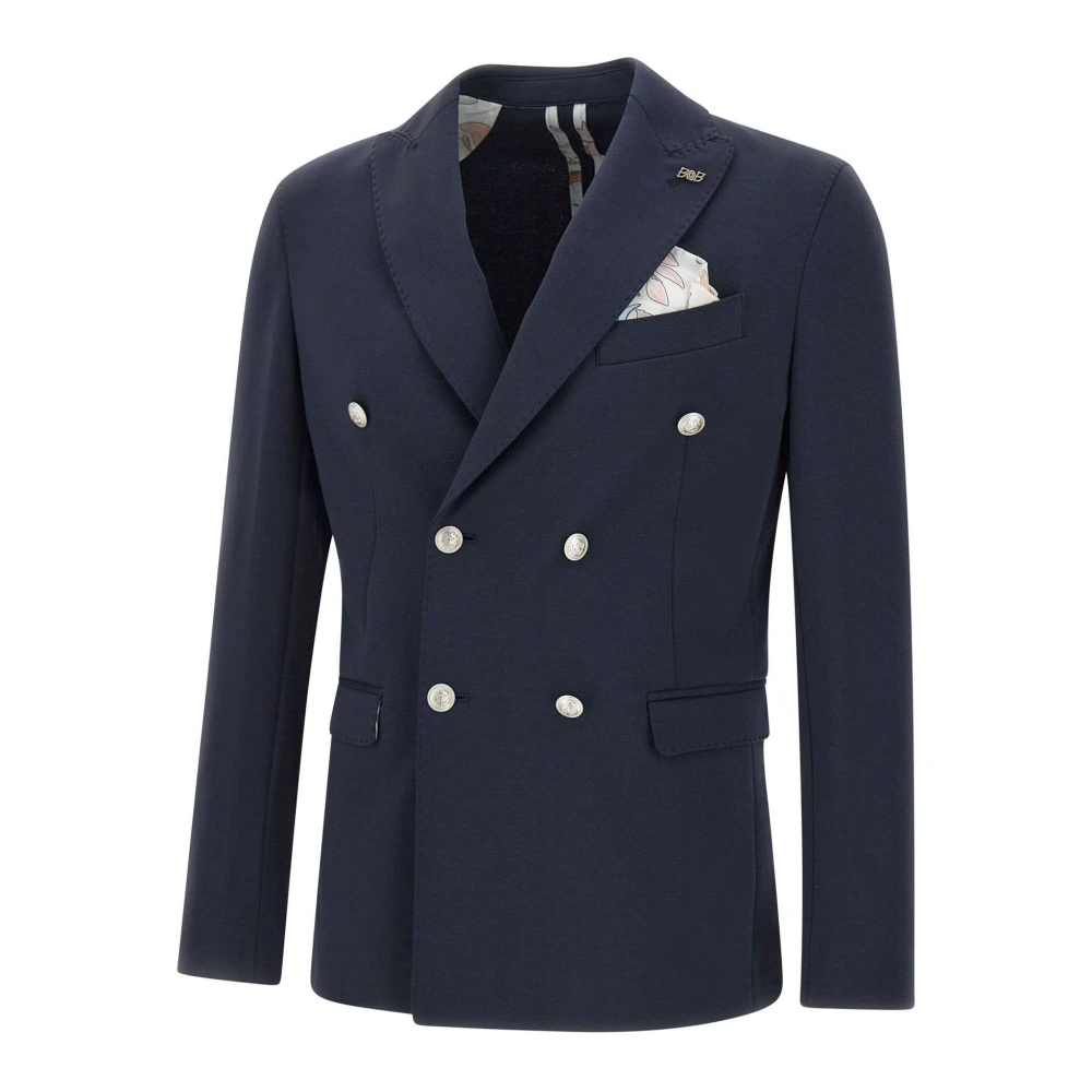 BOB Navy Blue Oscar Blazer Blue Heren