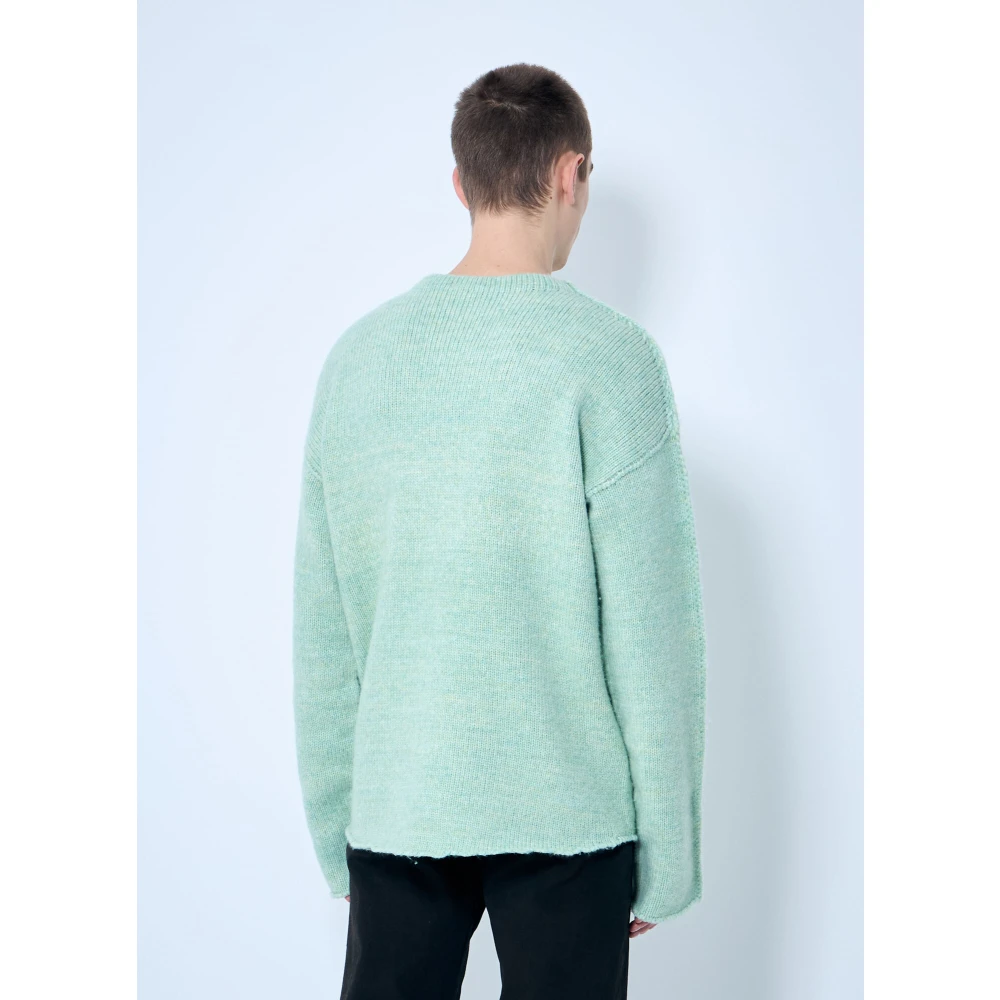The Row Wolmix Gebreide Crewneck Sweater Green Heren