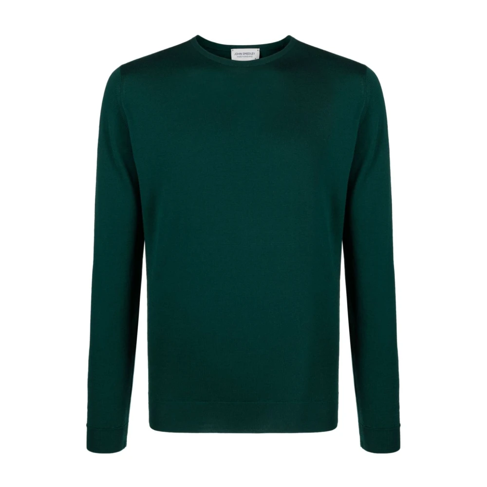 John Smedley Donkergroene Merinowollen Trui Green Heren