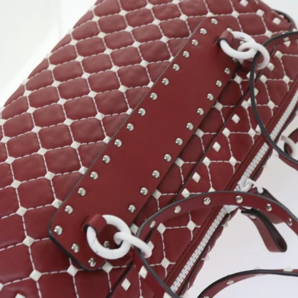 Valentino Vintage Pre-owned Leather shoulder-bags Red Dames