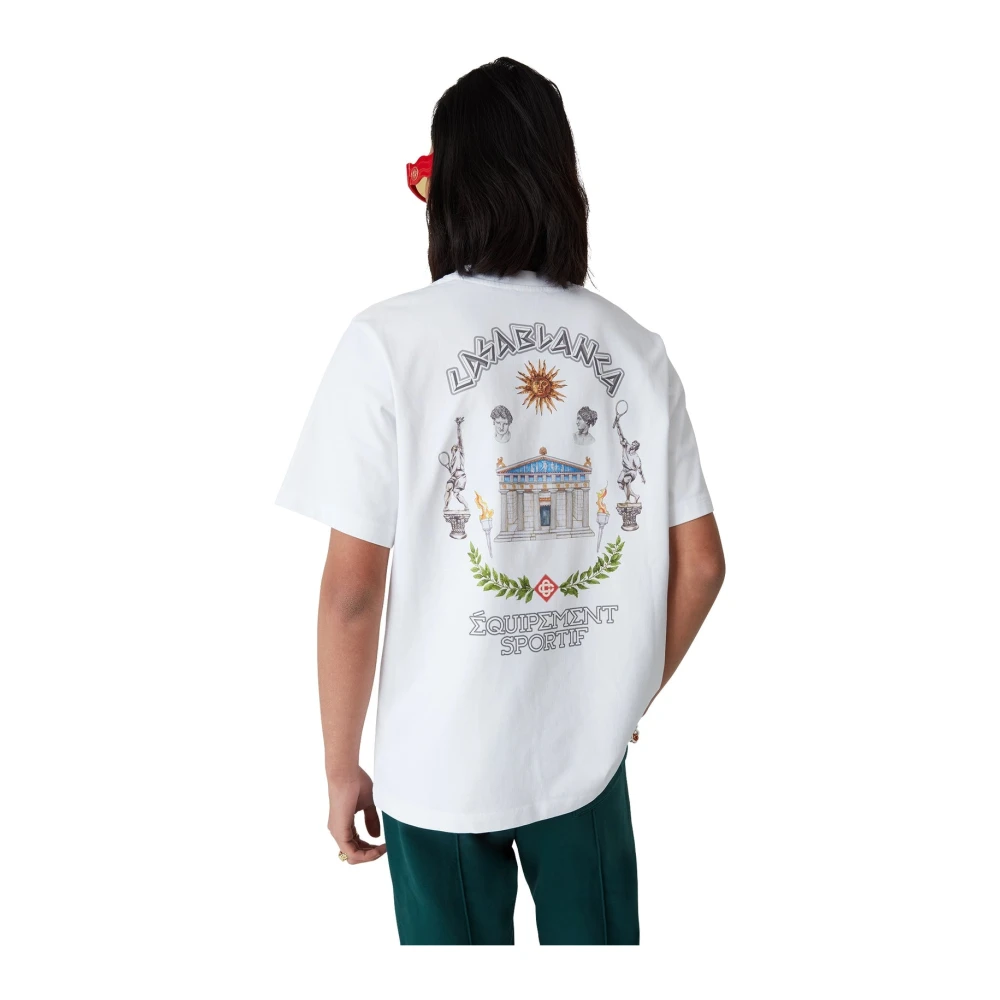 Casablanca Sportieve Biologisch Katoenen Grafische T-shirt White Heren