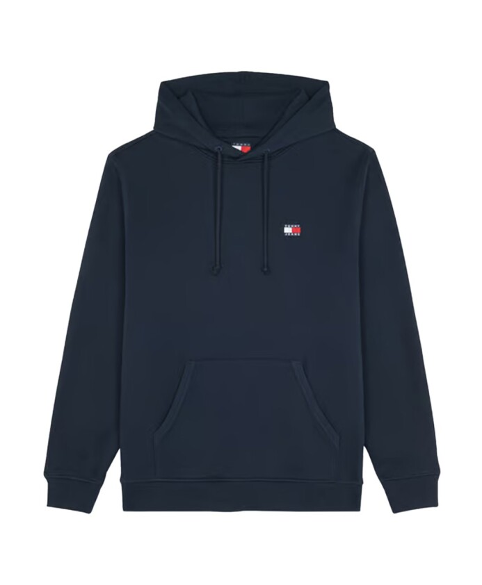 sweat-a-capuche-logo-bleu-coton