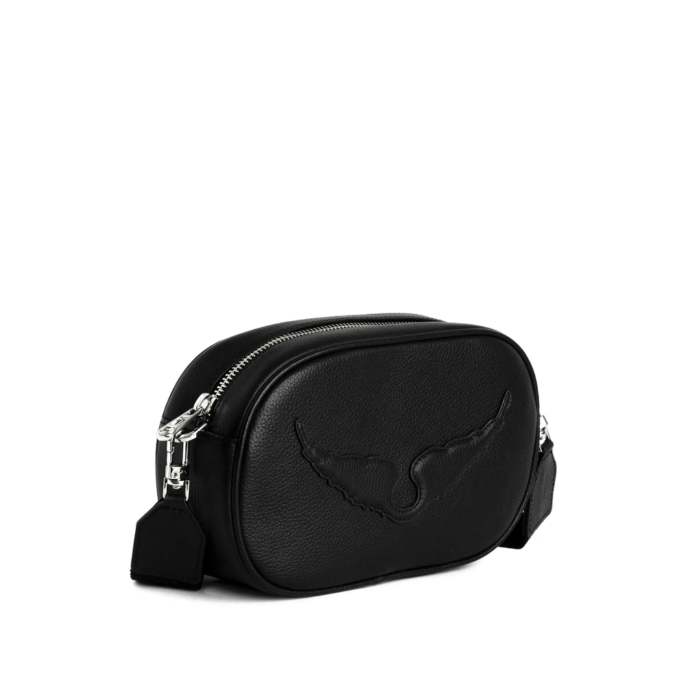 Zadig & Voltaire Zwarte Crossbody Tas met Afneembare Pouch Black Dames