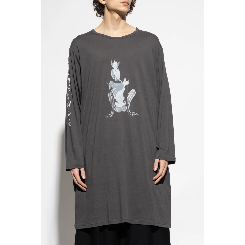 Y-3 Lange mouwen T-shirt Gray Heren