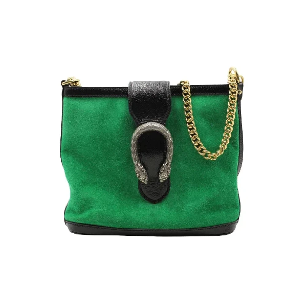 Gucci Vintage Pre-owned Suede gucci-bags Green Dames