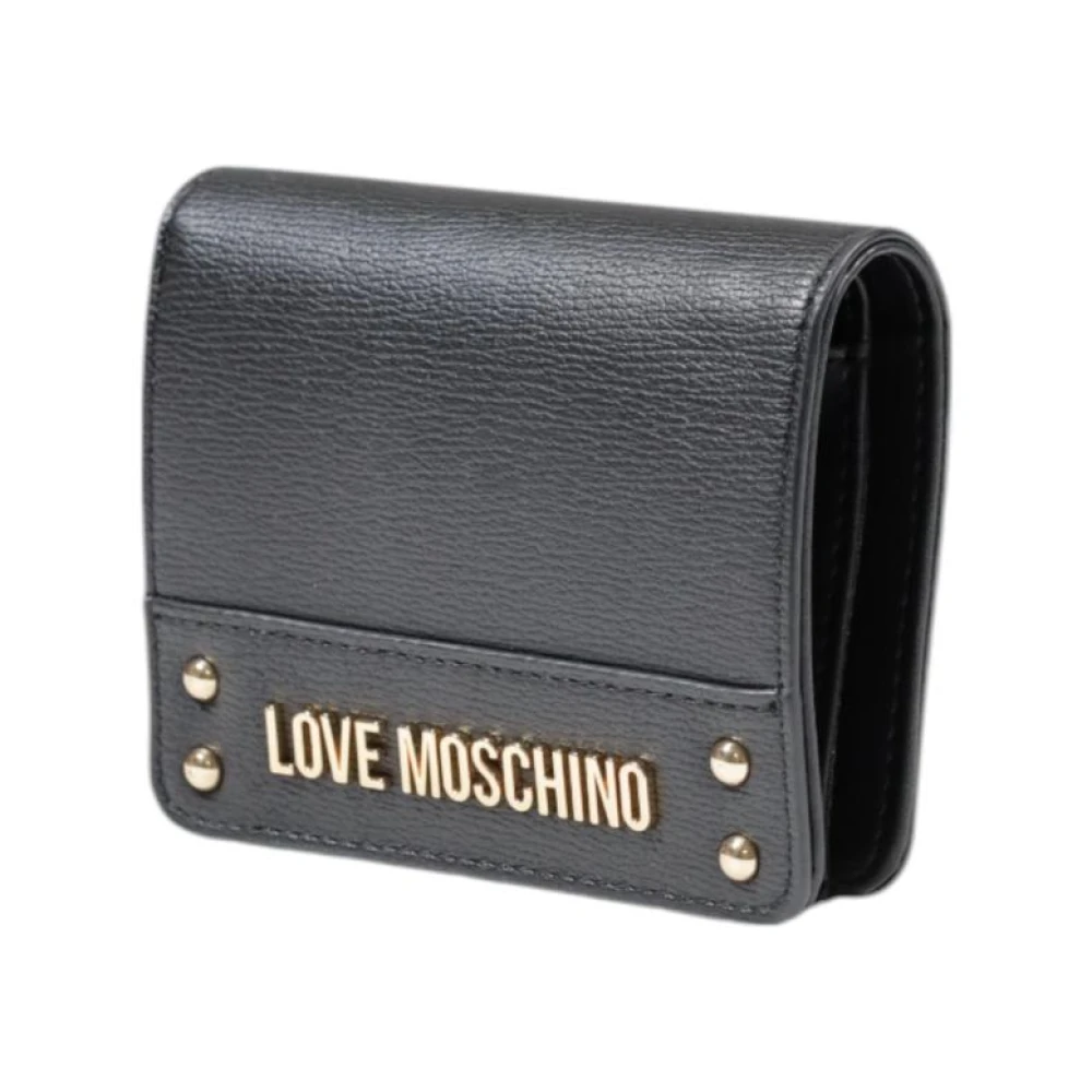 Love Moschino Stijlvolle Portemonnee met Meerdere Compartimenten Black Dames