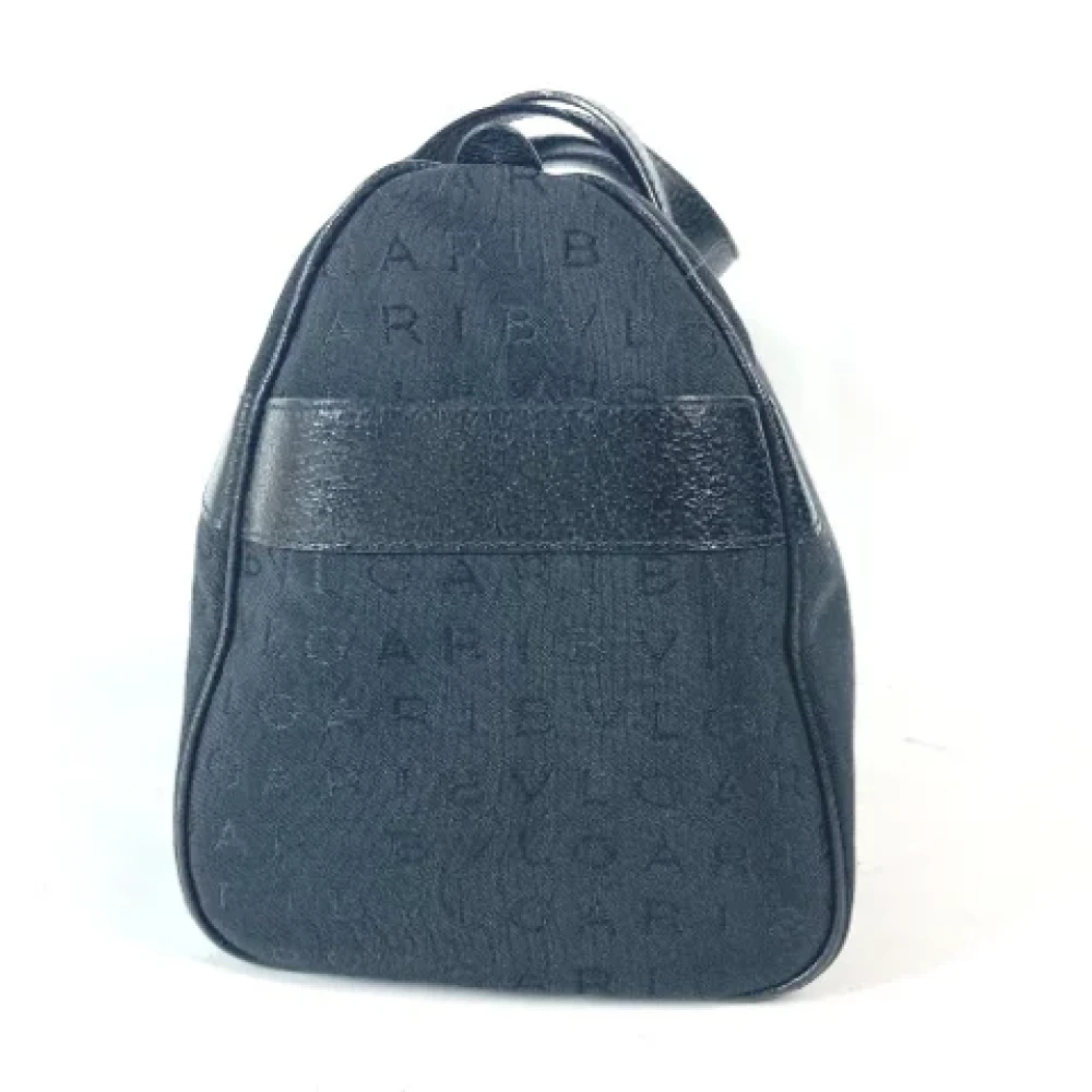 Bvlgari Vintage Pre-owned Canvas handbags Black Dames
