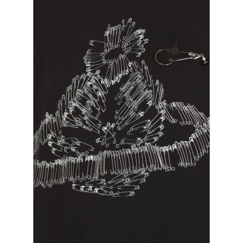Vivienne Westwood Zwarte Katoenen T-shirt met Orb-logo Black Dames