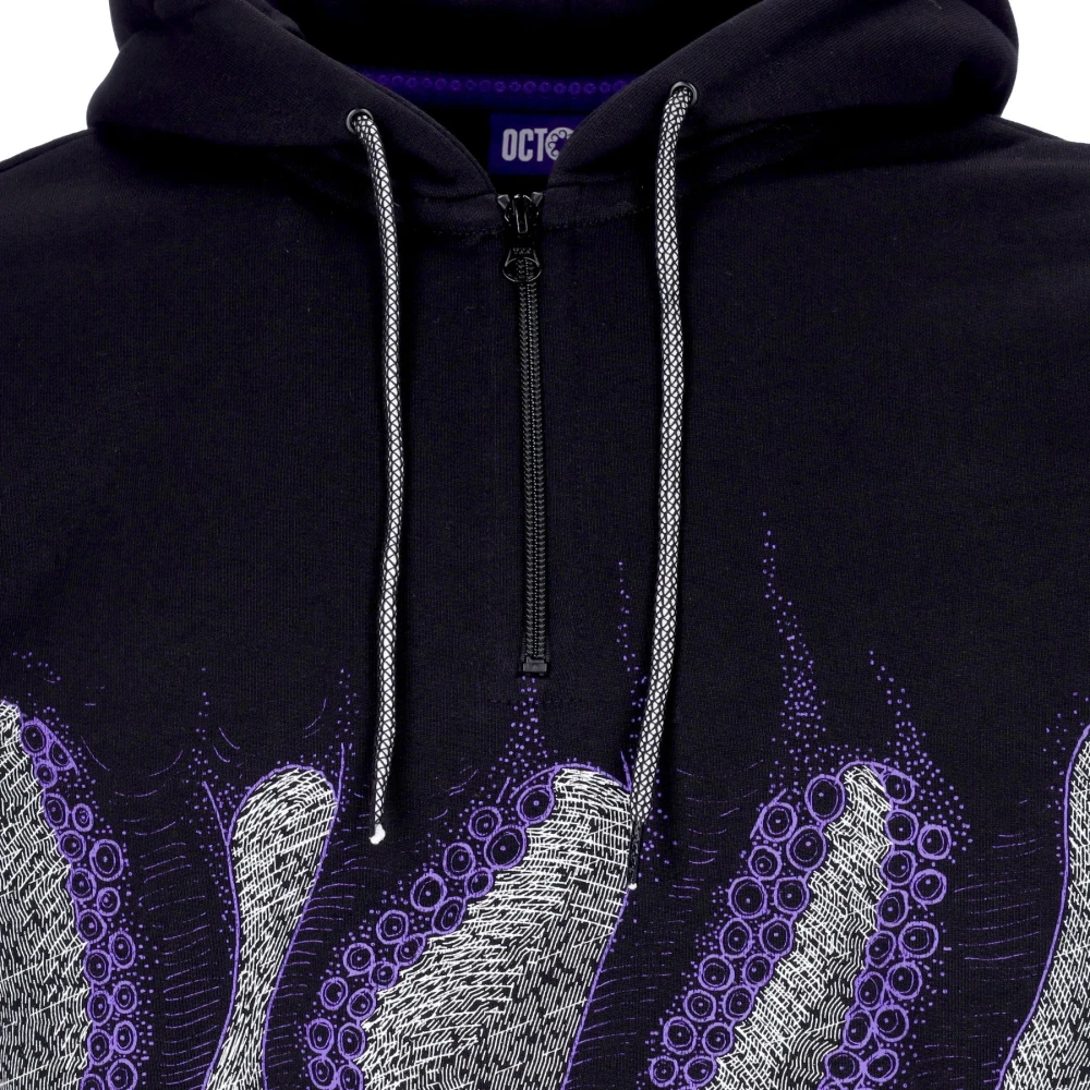 Octopus Overal Rits Hoodie Zwart Multicolor Heren
