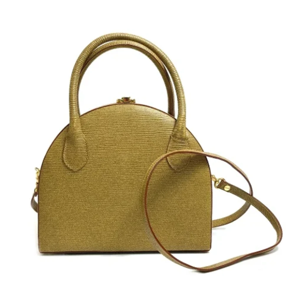 Fendi Vintage Pre-owned Leather fendi-bags Beige Dames