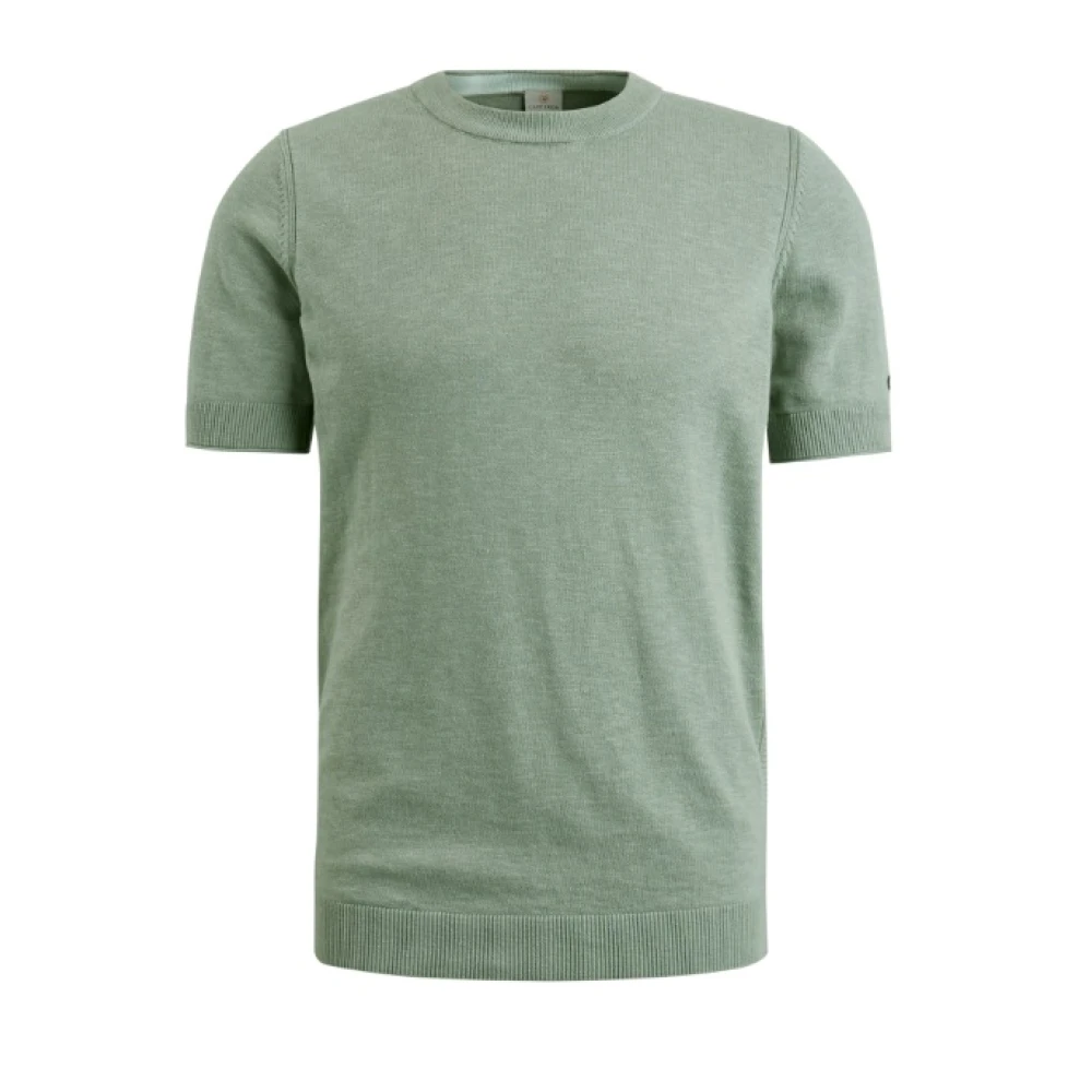 Cast Iron Stoere Katoenen T-shirt met Textuurdetails Green Heren