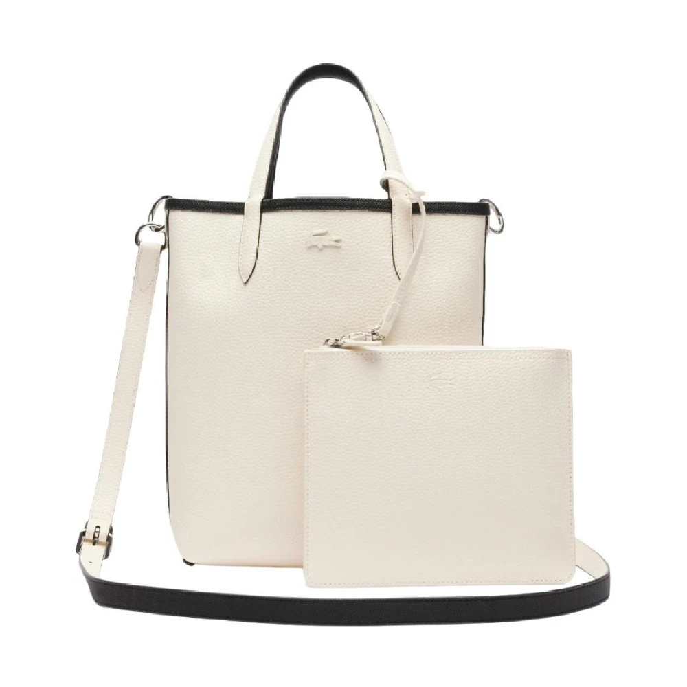 Lacoste Omkeerbare Tote Tas in Noir Farine Multicolor Dames