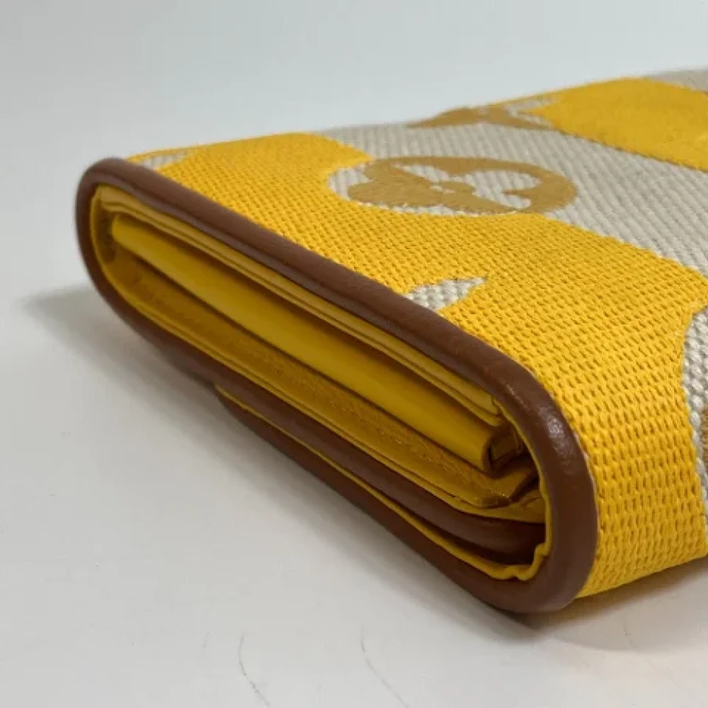 Louis Vuitton Vintage Pre-owned Canvas wallets Yellow Dames